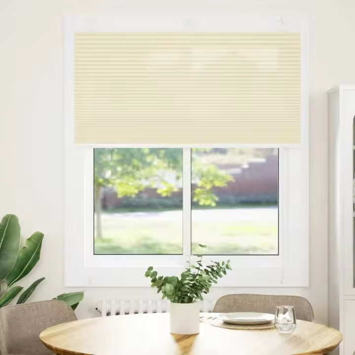 Estor Plisado crema 115x100 cm Tela Ancho 114,4 cm Poliéster - 1
