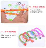 Kit De Hacer Pulseras De Loom Colores Creativos Para Niñas Juguetes De Manualidades DIY Con Cinta De Goma Regalo De Cumpleaños - details 12