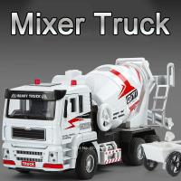 Camión De Mixer De Hidrato De Cal 1:40 Escala Con Luz Y Sonido Función De Retroceso Automática Venta Al Por Menor Para Niños Juguetes De Vehículos De Ingeniería Metal - details 0