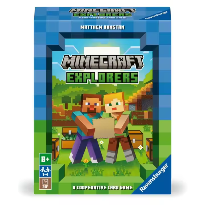 RAVENSBURGER JUEGO MINECRAFT EXPLORERS JUEGO CARTAS COOPERATIVO 12x6x10 Cms. - 1