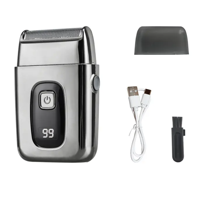Afeitadora Eléctrica Reciprocante Para Hombres Mini Portátil Recargable Con Indicación Digital Apto Para Viajes Regalo Para Padre O Novio - 1