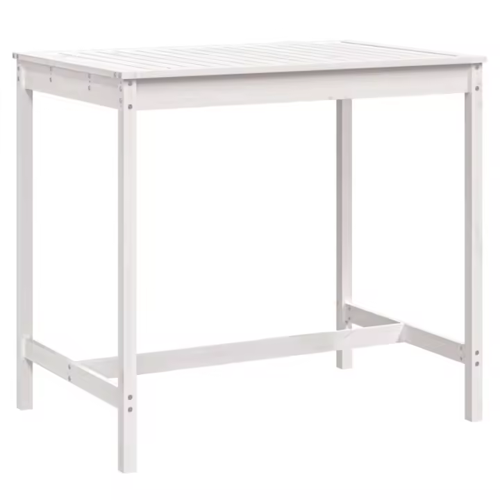 Mesa de Jardín Madera maciza Pino Blanco 121x82,5x110 cm - 1