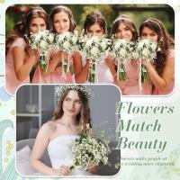 Juego De 30 Piezas De Flores Artificiales Para Novia Arco Iris De Plástico Para Decoración De Boda Jardín Mesa De Comedor Y Fiestas En Casa Estilo Peonia - details 14