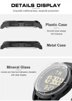 Reloj Deportivo De Moda GOLDENHOUR Para Hombres Multifuncional Resistente Al Agua 5Bar Cuarzo Digital Con Correa De Silicona Y Alarma - details 6