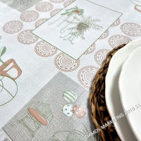Mantel PVC, Mantel de hule, Ideal para el hogar, Cocina, Comedor, Fácil de limpiar, Para mesa rectangular, blanco. Prendas florales, Plantas, Hojas - details 0