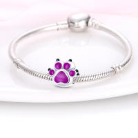 Encanto De Mariposa Morada Y Oso Serie Lindo Bolas De Plata De Ley 925 Para Pulsera Original De 3mm Joyería Para Mujer Regalo - details 2