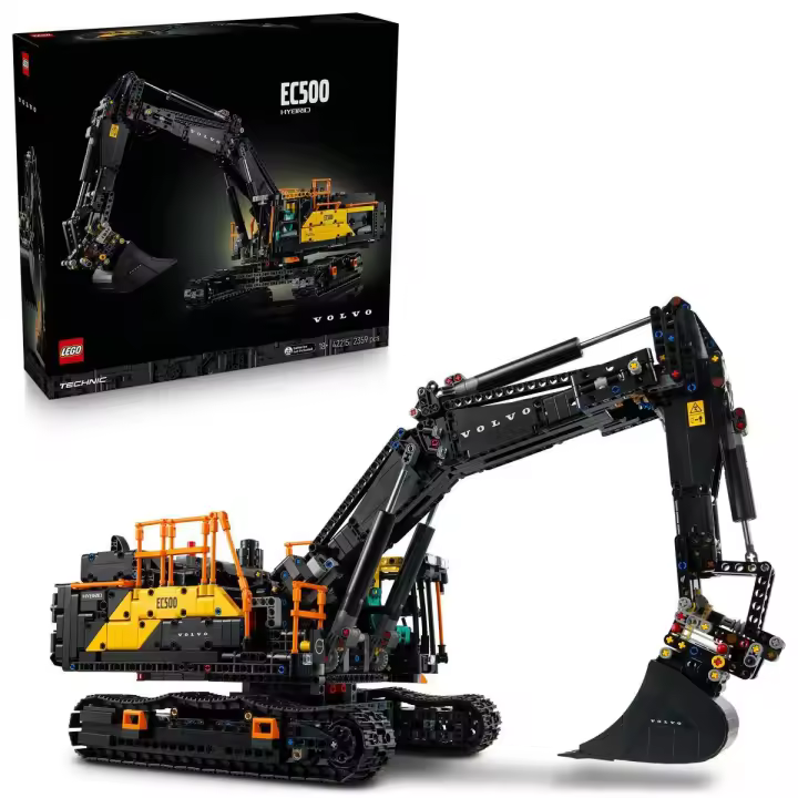 LEGO Technic Excavadora Volvo EC500 Hybrid - Kit de Maquetas para Adultos de Vehículo de Obra Motorizado con Brazo Móvil, Orugas, Martillo y Pala - Idea de Regalo para Hombres 42215 - 1