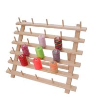 Caja De Almacenamiento Para Hilo De Costura De Madera Organizador De Telas Plegable Para Bordado Tamaños Múltiples Soporte Para Bobinas De Hilo - details 0
