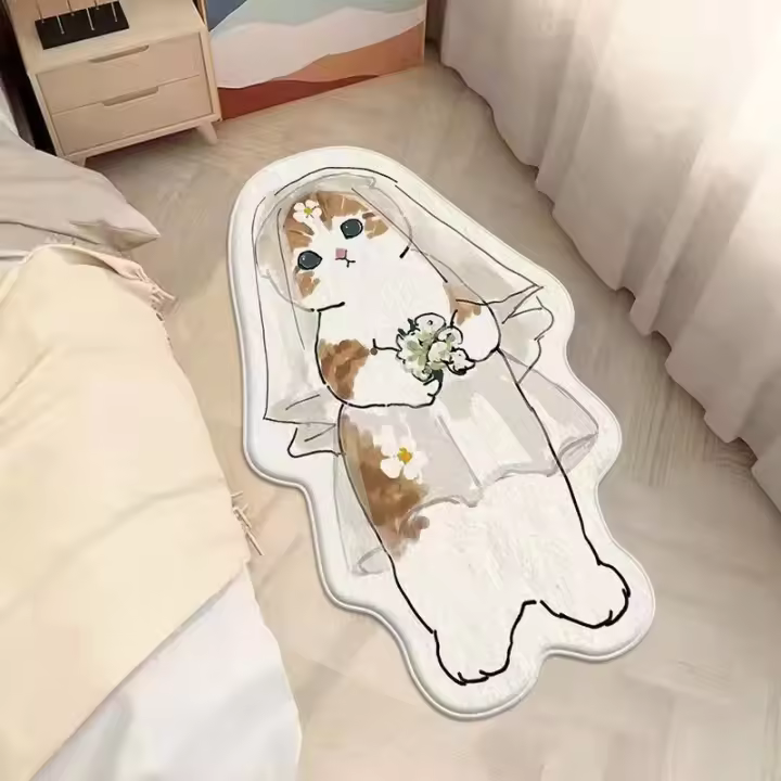  Alfombra De Mascota De Peluche Artificial Antideslizante Resistente a La Suciedad Lavable En Máquina Decorativa Para Dormitorio - 1