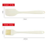 Set De 3 Piezas Para Hornear Herramientas De Cocina De Silicona Resistente Al Calor Espátula Para Crema Batidor De Huevo Cepillo De Grasa Para Pastelería Y Repostería - details 14