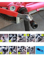 Herramienta De Reparación De Bicicleta Extractor De Engranaje De Bajo Bracket Herramienta De Remoción De Eje De Pedal Y Cardán De Acero Carbono - details 5