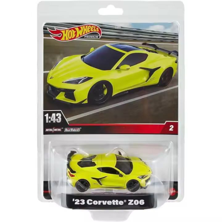 Hot Wheels - Coche Premium Coleccionable Corvette Z06 a Escala 1/43 - 1