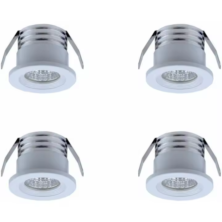 Juego de 4 mini Focos LED empotables, 3 W, Blanco - 1