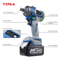 Llave De Impacto Eléctrica Sin Escobillas Kamolee 1200N.M 1/2 1/4 Pulgadas Compatible Con Batería Makita 18V Para Equipo De Renovación - details 3