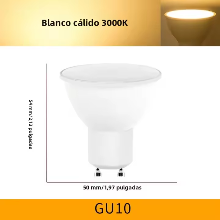 12PCS Bombilla LED GU10 AC220V 3W 6W 9W 12W Ángulo De Haz De 120 Grados Para Iluminación De Hogar Y Oficina Lámpara De Decoración - 1