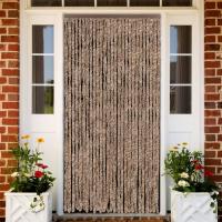 vidaXL Cortina antimoscas chenilla 118x220 cm Color Taupe,  Beige,  Beige y marrón y mas - details 3