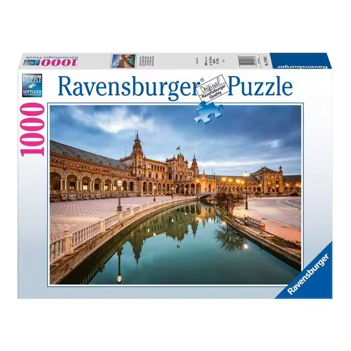RAVENSBURGER PUZZLE 1000 PIEZAS PLAZA DE ESPAÑA SEVILLA PUZZLE 1000 PIEZAS - FOTOS & PAISAJES 37x6x27 Cms. - 1