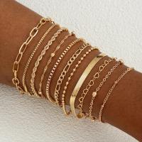 Juego De 11 Pulseras Elegantes Y Bohemias Para Mujer Con Cadena De Serpiente Y Corazón Geométrico Joyería Casual Para Vacaciones Y Citas - details 0