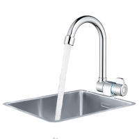 Grifo De Cocina Plegable Cromado De Latón Rotación De 360 Grados Para Ventana Interior Hilo G1/2 Monomando Agua Fría - details 5
