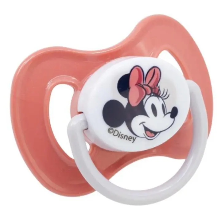 Set 2 Chupetes Tetina Reversible Silicona +6 M Con Funda Minnie Mouse Heart Full 78872 - 1