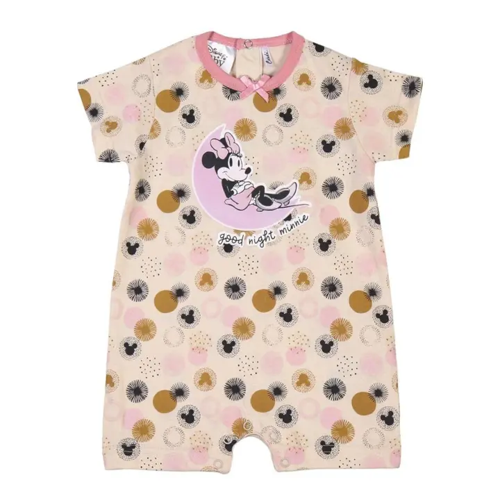 CERDÁ LIFE'S LITTLE MOMENTS - Pelele Bebé Manga Corta Minnie Mouse 100% Algodón - Disney - 1