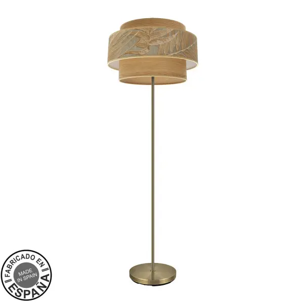 Pie Salon Samoa 1xe27 Cuero/camel 168x40x40 Cm - 1
