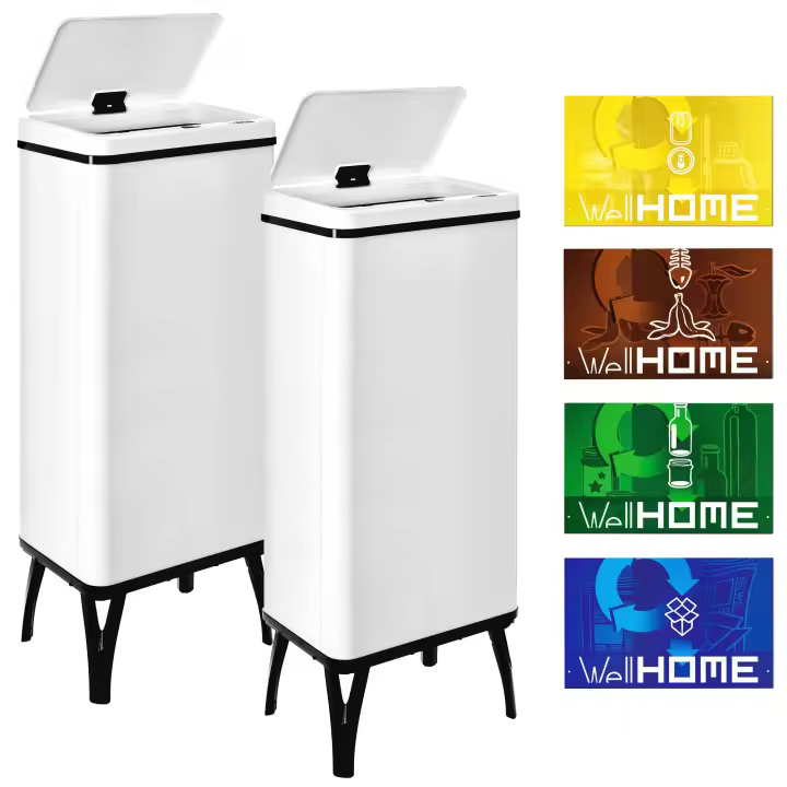 Wellhome Cubo de Basura Inteligente 60L Blanco - 1