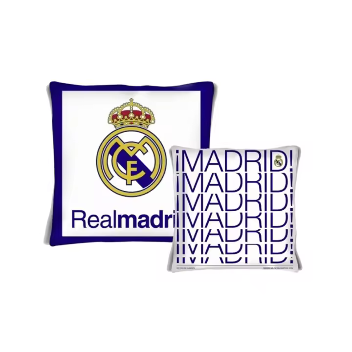 Real Madrid Cojines oficiales 40x40 cm: diseño doble, calidad y estilo único. - 1