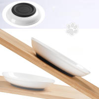 Tazón De Gato Cerámico Con Fondo De Silicona No Derrumbe Fácilmente Alimento Para Perro Y Gato Porcelana Resistente a Derrumbe Accesorios Para Mascotas - details 2