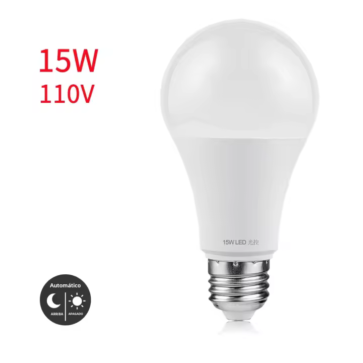 Bombilla LED Inteligente 15W E27 6000-6500K Sensor De Luz Para Terrazas Corridos Atrás Certificación CE Y CCC Vida Útil 50000h - 1