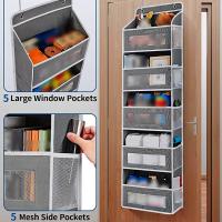 Dispositivo De Almacenamiento En Puerta 5 Capas Para Camping Y Coche Organizador De Juguetes Y Pañales Para Dormitorio Y Armario Montado En La Puerta O En La Pared - details 3
