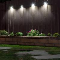 PORCHEDDU Paquete de 4 Luces Solares de pared para Exterior, impermeable, para Terraza, Valla, Escalera, Jardín, patio, barandilla, LED Blanco Cálido - details 14