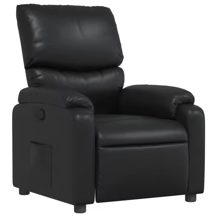 vidaXL Sillón reclinable de cuero sintético Negro, Crema, Marrón Sillon Dormitorio Sillon Comodos Silla Relax Sillón Sofá - 1