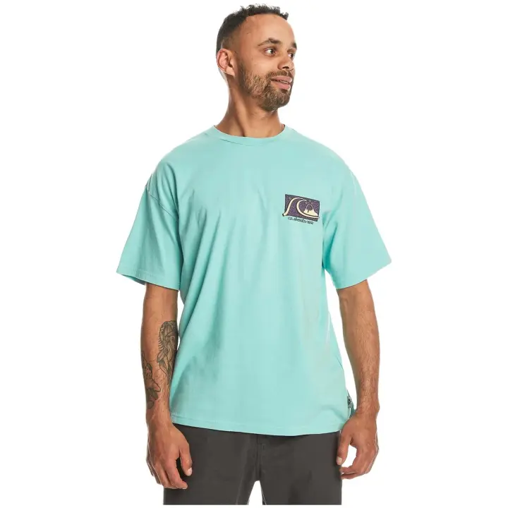 Camiseta de Manga Corta Quiksilver Takeusbackbubbl Tees para hombre en color azul - 1