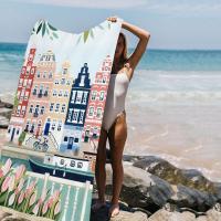 Toalla De Playa Microfibra Santorini Positano Amsterdam Absorbente Secado Rápido Suave Para Yoga Natación Resort Montañismo Tamaño 76x182 Cm - details 2