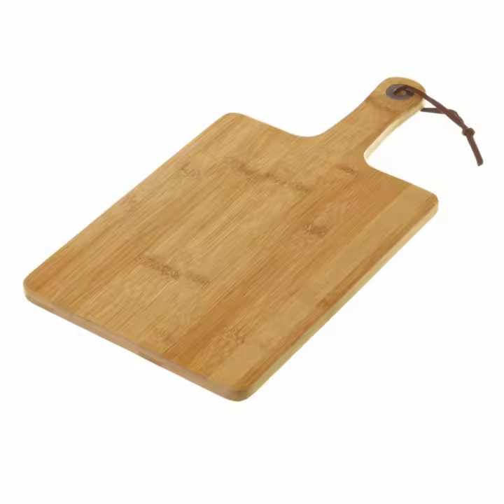 Dcasa Tabla cortar bambú marrón para cocina de 38x20 cm - 1