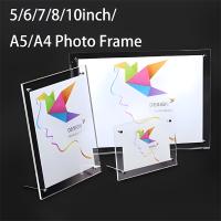 Marco De Fotos Transparente De Acrílico Soporte Para Tarjetas Fotográficas Kpop Álbum Poster Etiqueta Exhibidor De Escritorio Ornamento Clásico Estilo Material Plástico - details 5