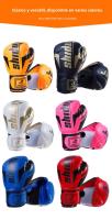Guantes de Boxeo Profesionales para Adultos y Niños - Certificación CE con Acolchado Anti-Impacto , Entrenamiento MMA/Muay Thai/Sparring , Piel Sintética Hidrófuga y Ventilación 3D - details 9