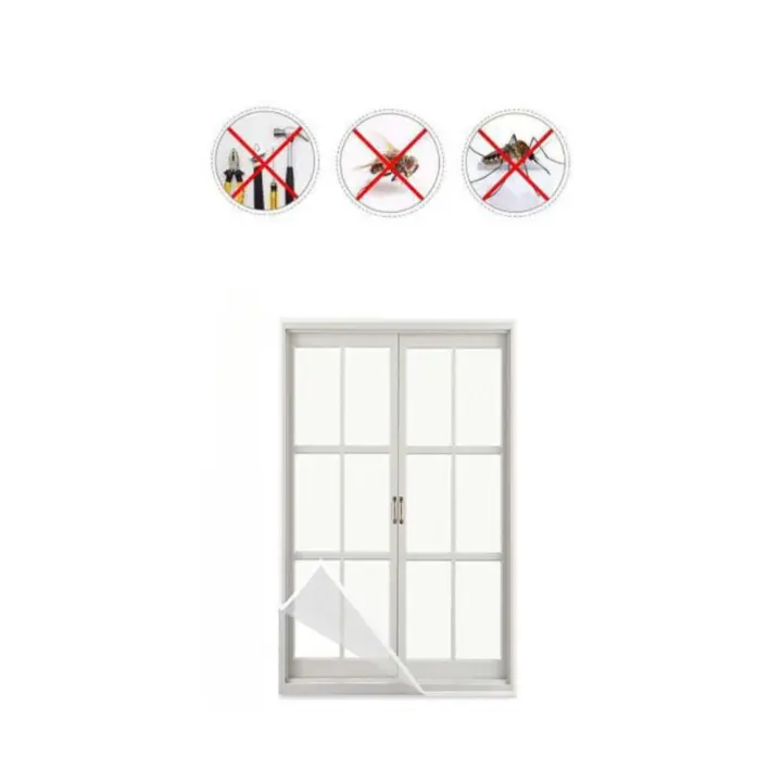 Mosquitera antimosquitos para ventana fácil instalación con velcro para todas las medidas - 1