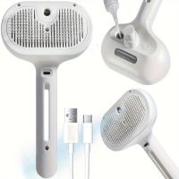 Nueva Cepillo De Aseo Para Mascotas Recargable Por USB Comb De Pelaje Para Perros Y Gatos Eliminación De Nudos Y Pelo Herramientas De Peluquería De Acero Inoxidable - details 5