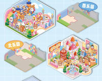 Puzzle 3D De Parque De Diversiones Cartoon DIY Paisaje Estático Para Niños Regalo De Cumpleaños Y Fiestas Adhesivo De Bolsillo Escena De Cabaña - details 5
