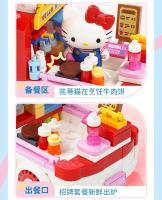 Figura De Anime Sanrio Hello Kitty Bloque De Construcción Artesanal Juguete De Rompecabezas Para Niños Adorno Decorativo Muñeca De Dibujos Animados Modelo De Coche De Comida - details 4