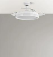 FABRILAMP PREMIUM Ventilador Dc Zenit Niquel,Negro,Blanco 72w 3aspas despegables 107d 7200lm 6vel 3000k,4500k,6000k, Remoto+temporizador+memoria Incluye mando a distancia y dos tijas de 10 y 25 centímetro Productos originales calidad de confianza - details 3
