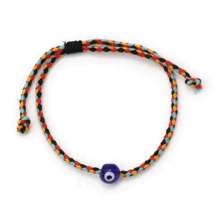 Pulsera Turca Con Ojo De La Suerte Para Hombres Y Mujeres Hecha a Mano Cadena De Cordón Roja Pulsera De Moda Clásica EY1404 - 1