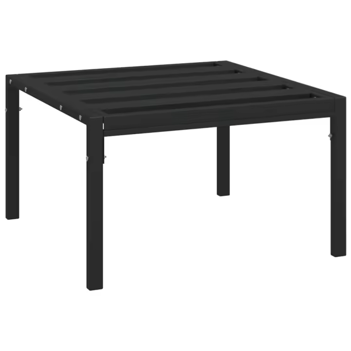 vidaXL Mesa de centro de jardín acero 60x60x35 cm Gris, Arena, Negro Conjunto Terraza Muebles Jardín Exterior Juego de Muebles de jardín Mueble Jardín Exterior Muebles de Salon Exterior - 1