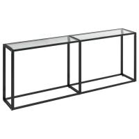Vidaxl Mesa Consola Vidrio 200x35x75,5 Cm Transparente, Negro, Mármol Blanco y Más - Sofisticada Mesa Consola para el Hogar - details 2