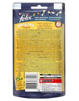 Purina Felix Party Mix Original, Snack para gato adulto, premio para Gato con Pollo, Higado y Pavo, 8 bolsas de 60g - details 1