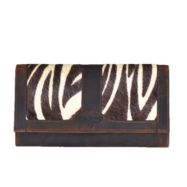 Cartera de Cuero Genuino con Solapa Animal Print – IULIUS | Diseño exclusivo, múltiples compartimentos, estilo salvaje y sofisticado - 1