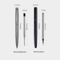 Bolígrafo De Gel Metálico Avanzado Para Negocios Con Acabado Negro Punto Medio 0.5mm Tinta Negra Duradero Para Oficina Y Profesional - details 4