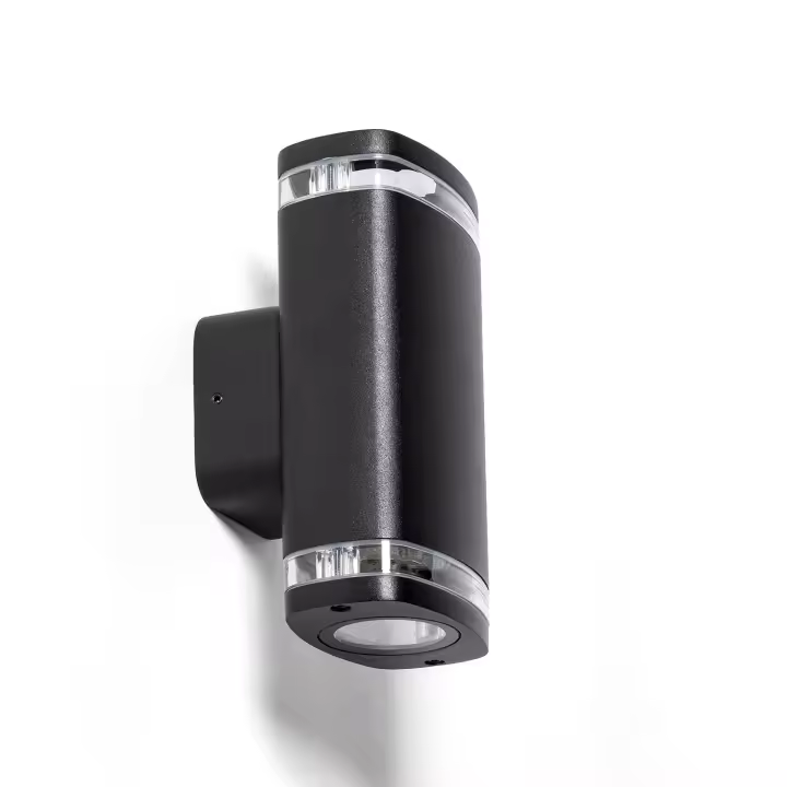 Ledkia Aplique de Pared Exterior Doble Ranedux Negro - 1